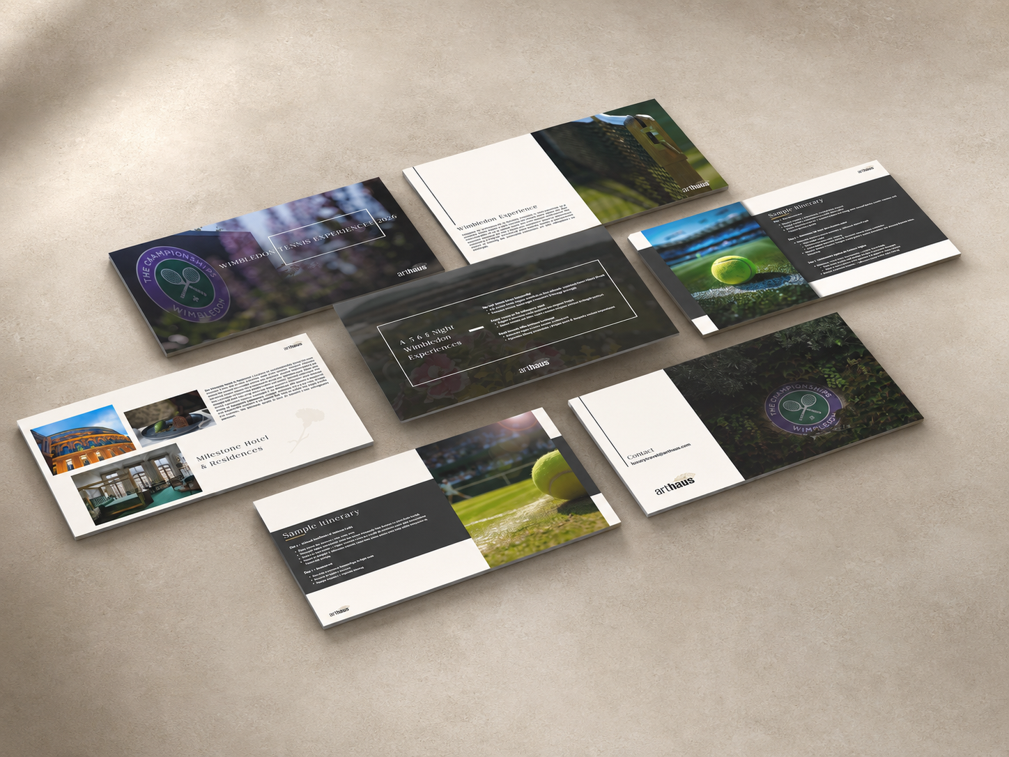 Wimbledon Tennis Experiences — luxury travel proposal deck.